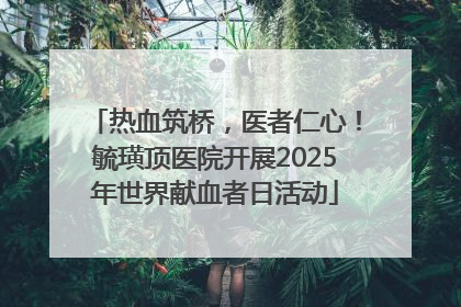 热血筑桥，医者仁心！毓璜顶医院开展2025年世界献血者日活动